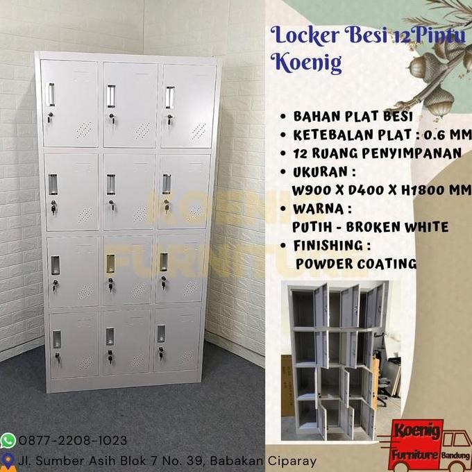 

HRG DISKON Locker 12 Pintu Koenig KG LC12 / Locker Besi Murah / Loker Termurah