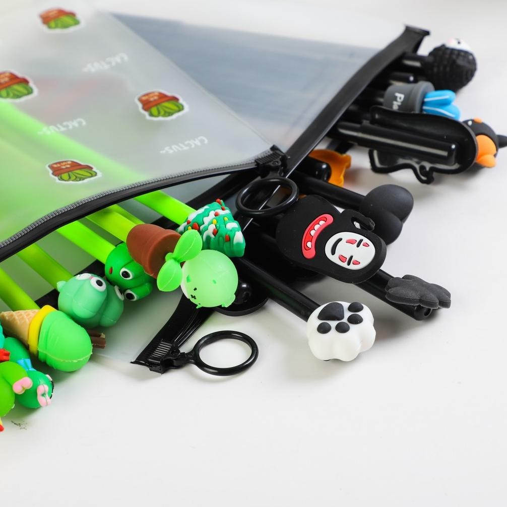 

Inovasi Hl0078 Pena Karakter Set Pouch Isi 20 Pcs Tempat Pensil Transparan Zipper Bag