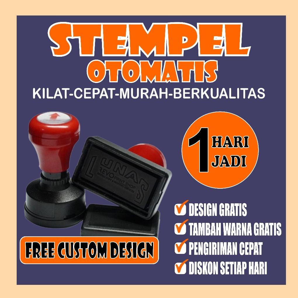 

Bermutu Stempel, Stempel Otomatis Design Custom, Free Tambah Warna