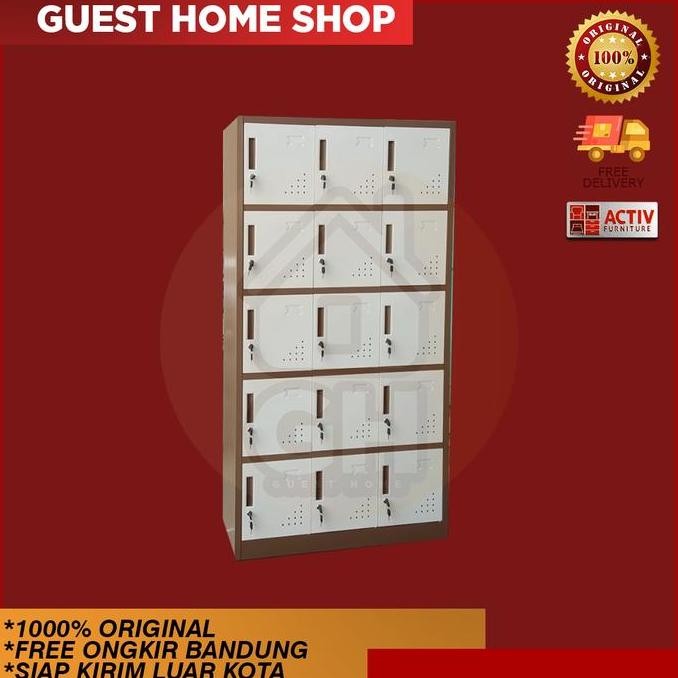

JUAL Locker Loker Besi 15 Pintu AC AA LS 315 u/ Sekolah Kantor Mess