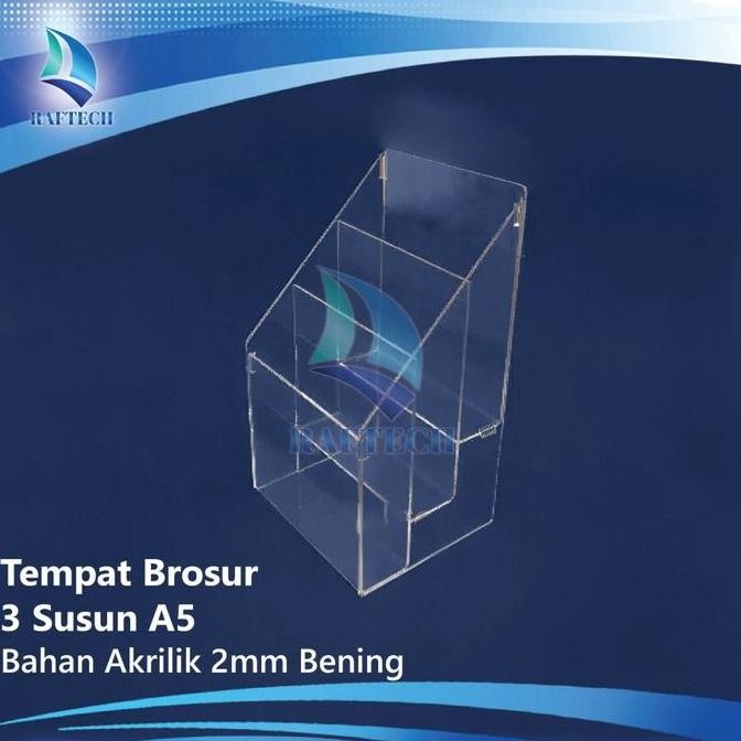 

HOT PROMO Tempat brosur a5 3 susun/Akrilik Tempat Brosur A5