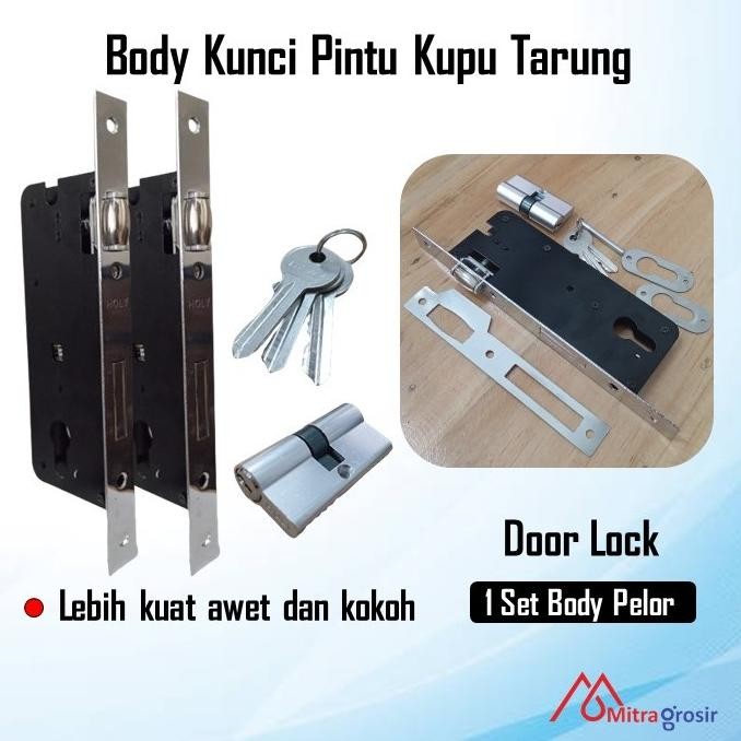 Body Bodi Pelor Kunci Pintu Kupu Tarung  Kunci Pintu Kupu Tarung Double 2 Pintu Rumah