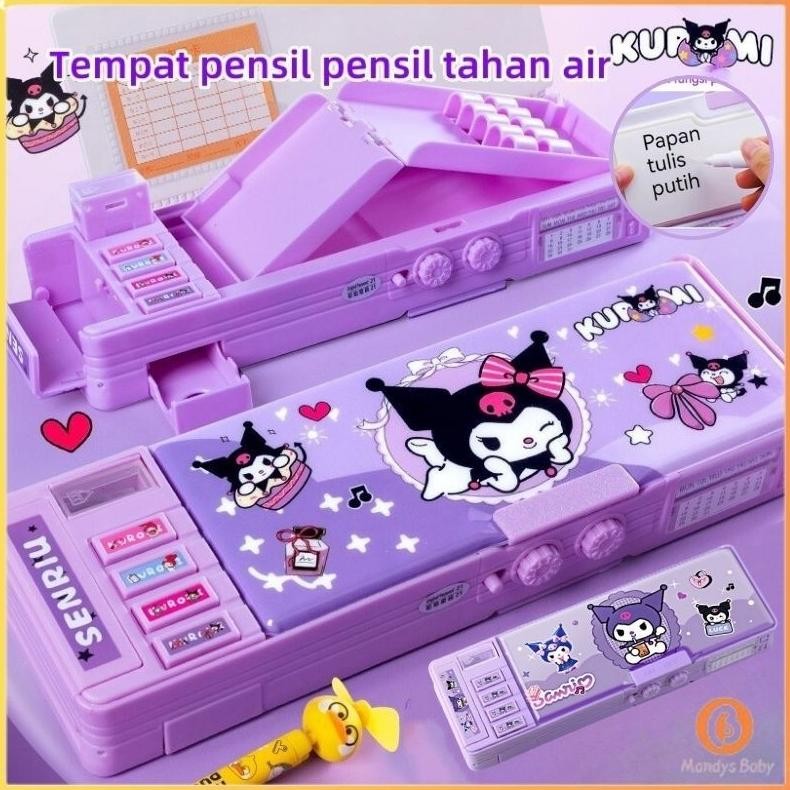

NEW!!! [Penjual Lokal] 9-in-1 kotak pensil Kunci Kode kuromi / Bahan Tahan Air sanrio Tempat Pensil Password / Multifungsi Lapis Ganda Berkapasitas Besar Lucu