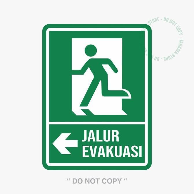 

TERMURAH RAMBU JALUR EVAKUASI 30 x 40 cm PLAT ALUMUNIUM