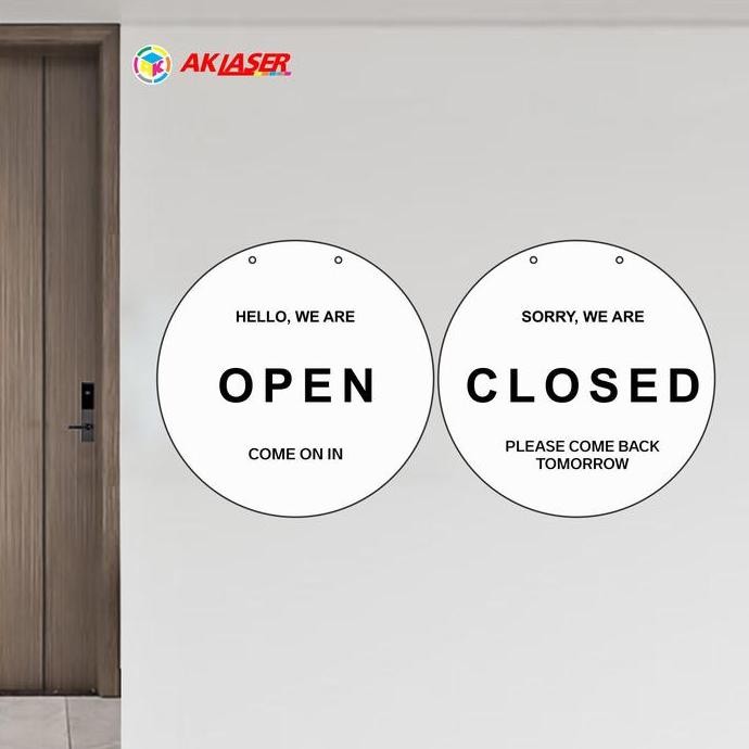 

DISKON AKRILIK SIGNAGE / OPEN CLOSE / TIPE6