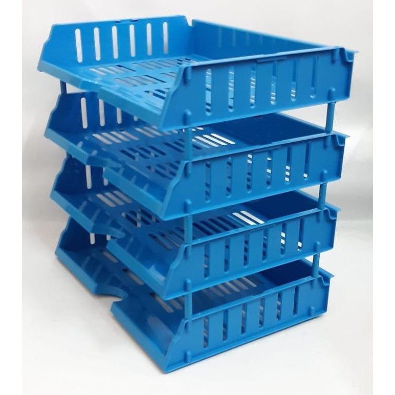 

HRG DISKON RAK KERTAS DOKUMEN SUSUN 4 TINGKAT LETTER TRAY LEBAR PLASTIK FOLIO