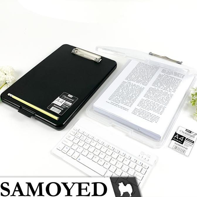 

HRG DISKON SAMOYED CLBD-SR4 PapanKlip / Jalan / Dada / Alas Ujian / Clipboard with Storage / Organizer A4