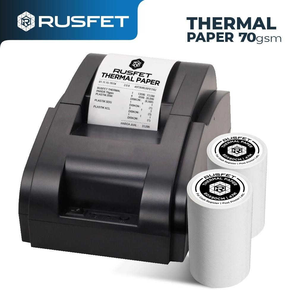 

Kertas Thermal Struk Kasir Paper Thermal 80X80Mm Rusfet Dus Ekspedisi