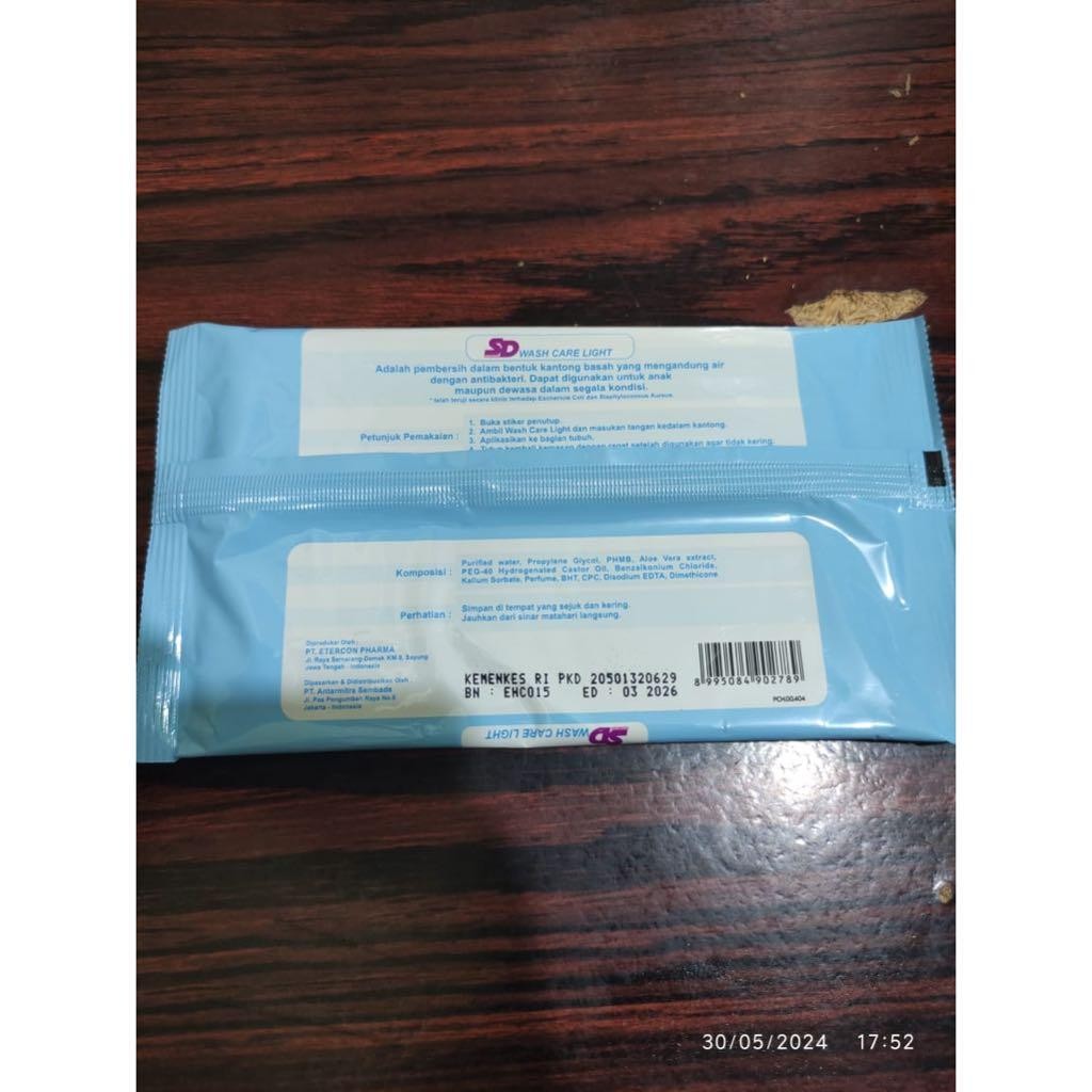 Sd Wash Gloves Isi 4 Antiseptic/Waslap Antiseptik