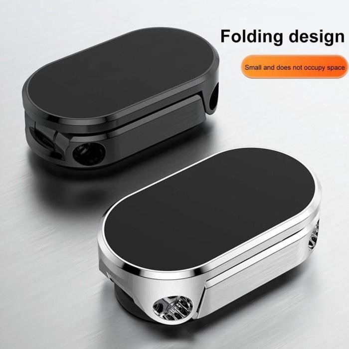Dudukan Hp Mobil Mini Folding Magnetic Lipat Kecil Metal Magnet Mobil