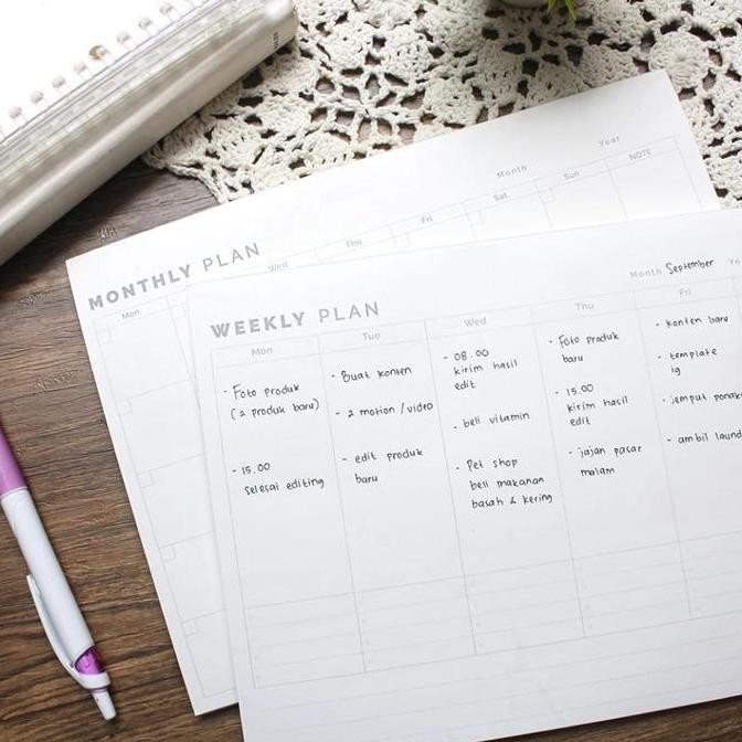 

Terlaris !!! Panmomo Weekly Monthly Planner Memopad [Creativ]