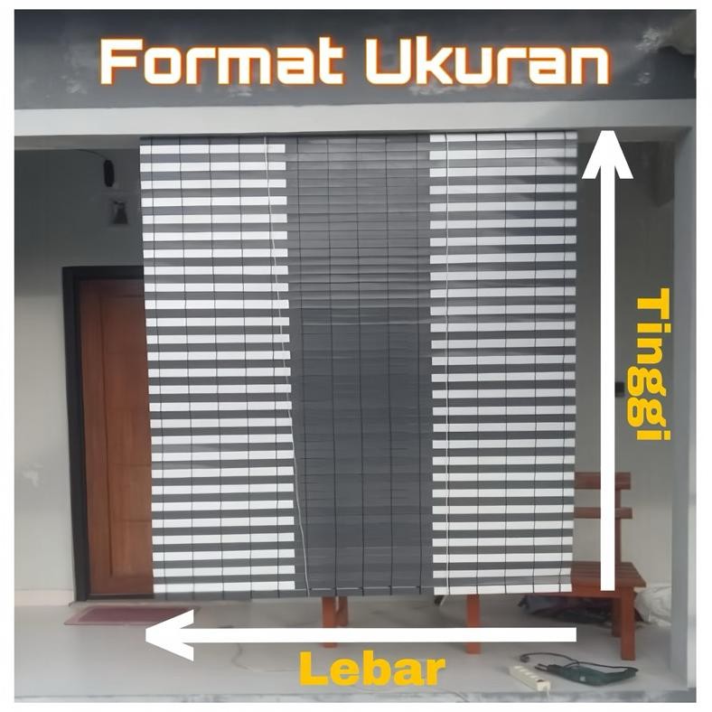 TIRAI KERAI KERE KEREY KERAI OUTDOR PVC ESTETIK LEBAR 1 METERAN (L X T)