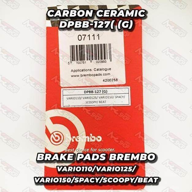 Kampas Rem Brembo Depan Vario 110 / Vario 125 /Spacy Brake Pads Bremb0 - Asli