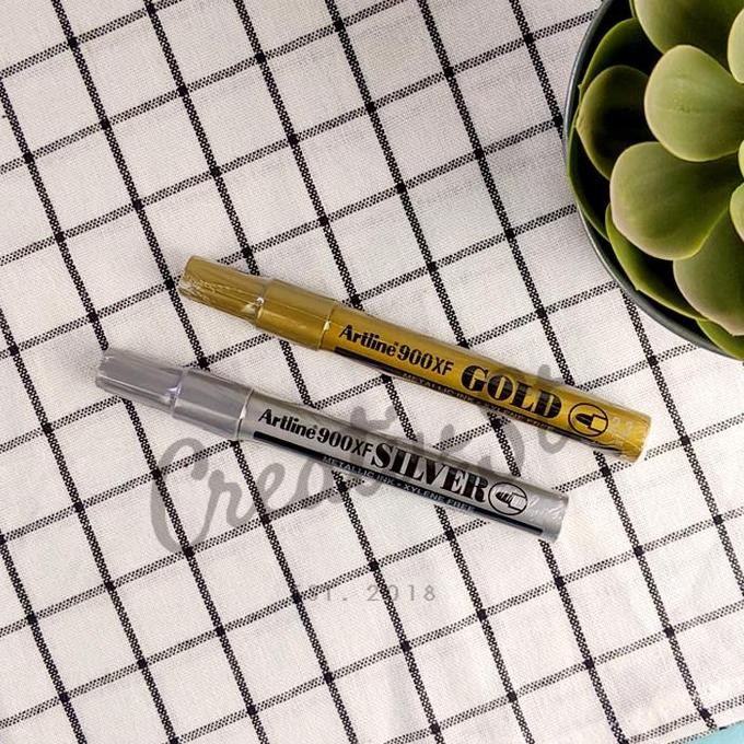 

New Collection !!! Artline Spidol Emas Perak Besar Kecil Paint Marker Permanen Permanent Marker Ek-900 Xf Ek-990 Xf (1 Pcs)