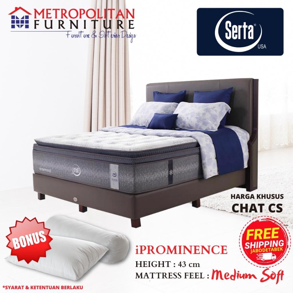 Springbed Serta Iprominence Full Set Kasur Spring Bed Matras