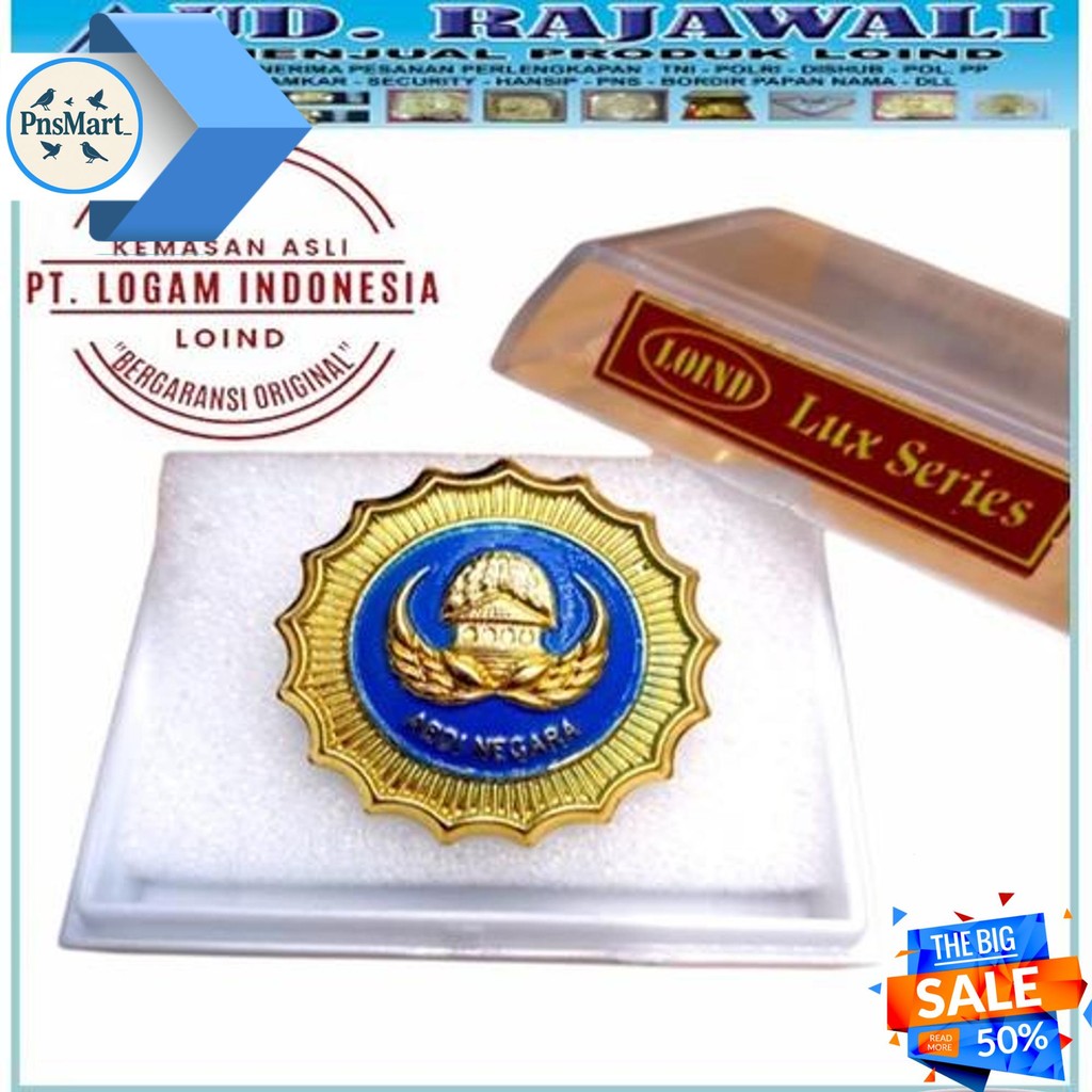 PIN LENCANA KORPRI ASN BIRU GOLONGAN 3 LOIND LAPIS EMAS