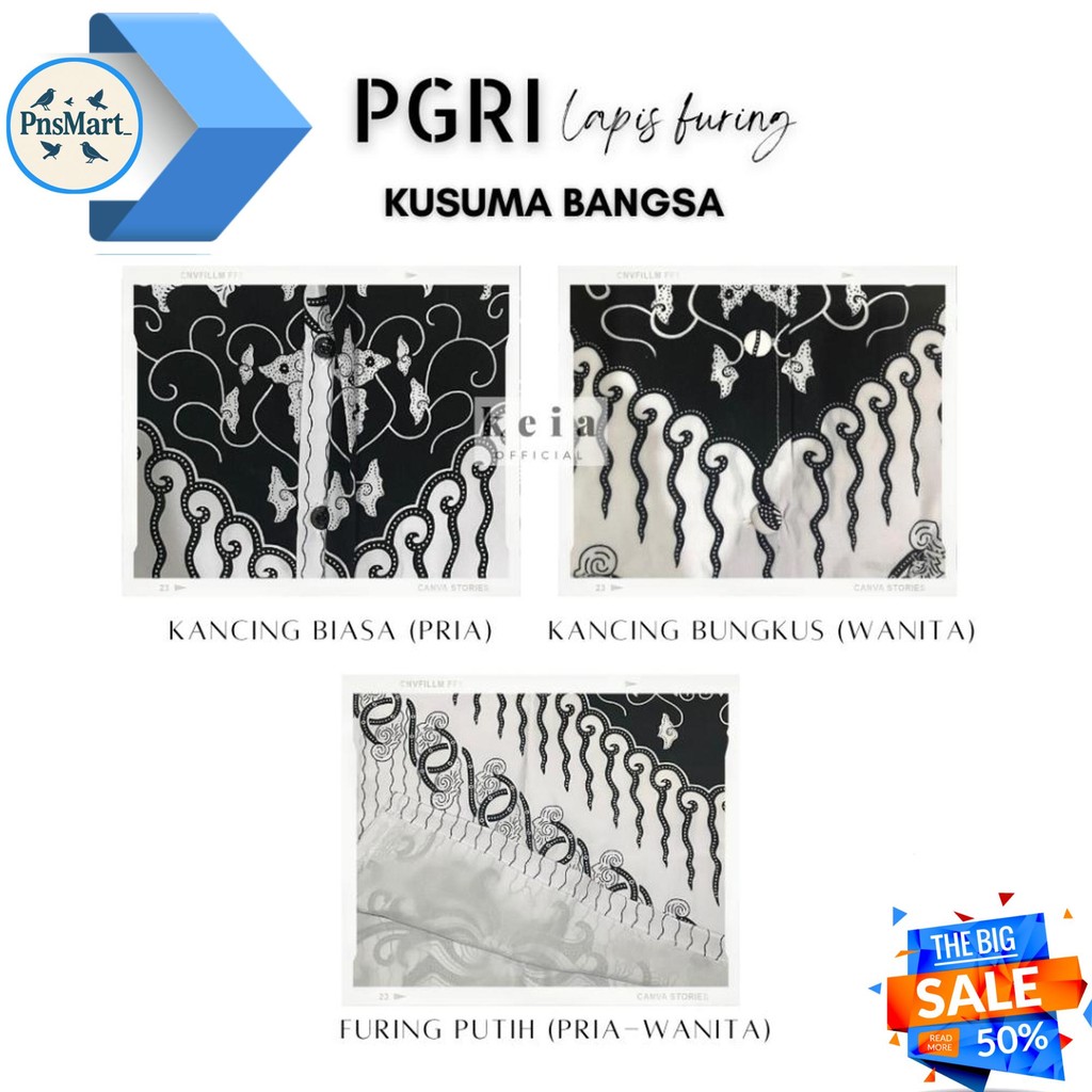 KORPRI PGRI LAPIS FURING TERBARU 2025 SERAGAM KEMEJA BATIK S-5L