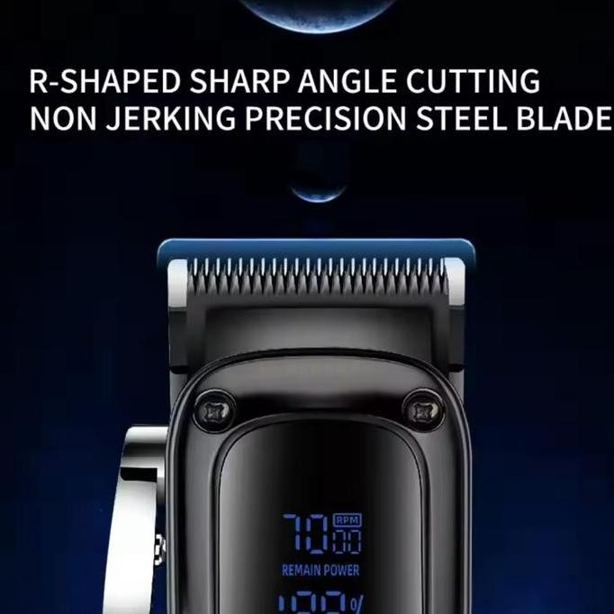 Murah Alat Cukur Rambut Kemei Km-1550 Professional Hair Clipper Charging Usb Tipe C Display Led Mesi