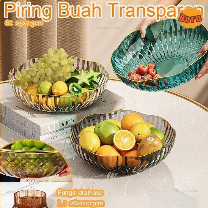JUAL CODPIRING BUAH TRANSPARAN MEWAH RINGAN / PIRING BUAH MAKANAN RINGAN RUMAH BERNILAI TINGGI / BAK