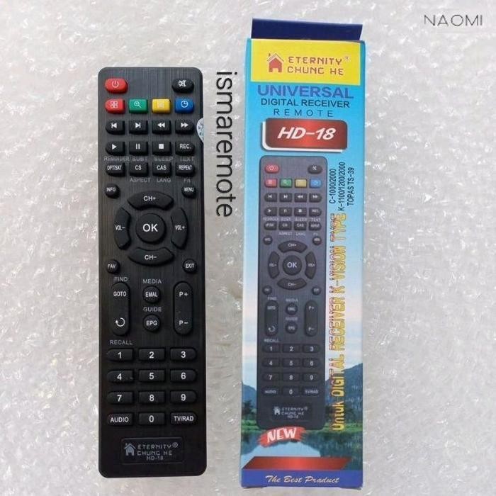 BARU REMOTE REMOT DIGITAL RECEIVER PARABOLA MULTI K-VISION HD-18