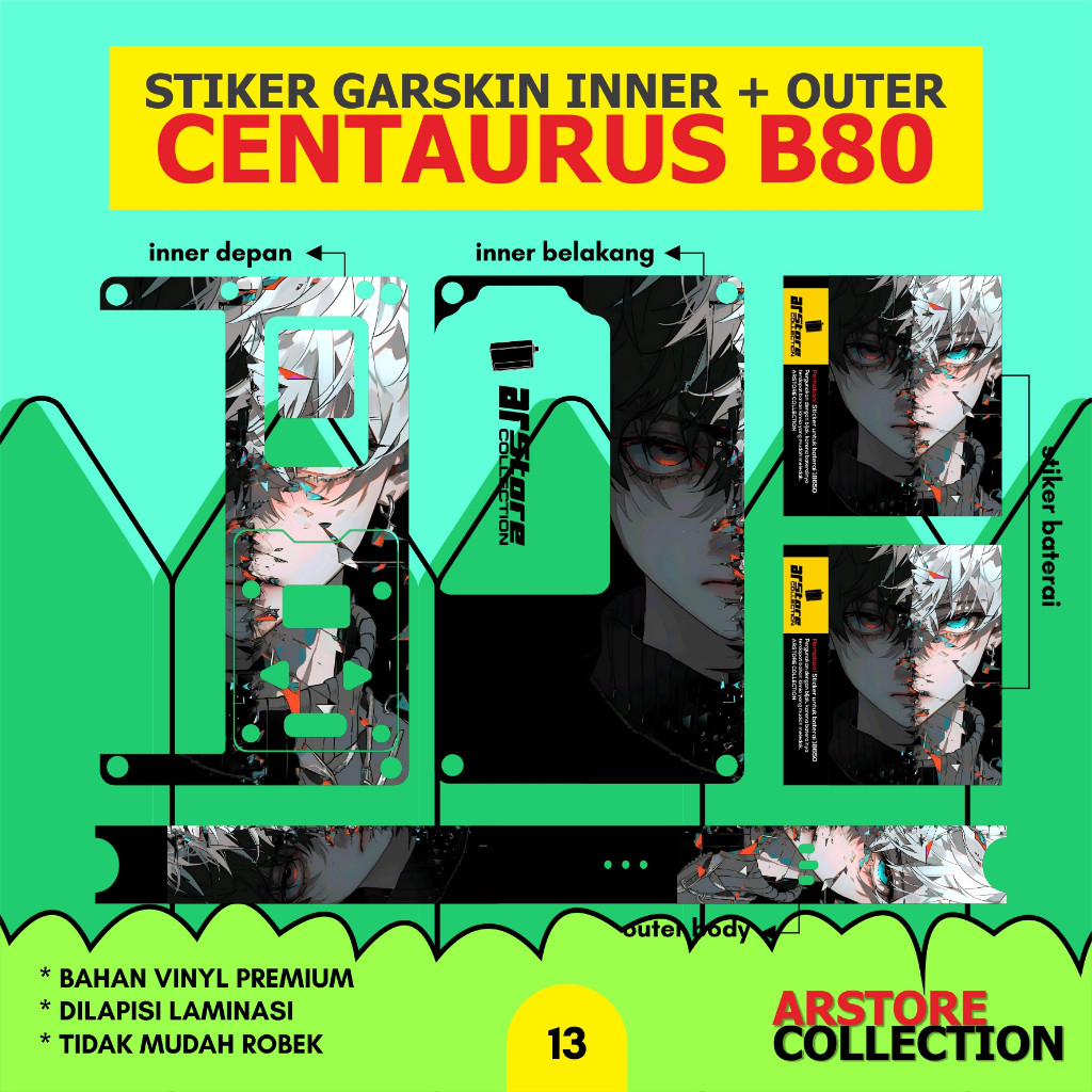 

Terlaris Stiker Label Centa B80 013 Stiker Garskin Premium Not Casing Bisa Custom *Promo*