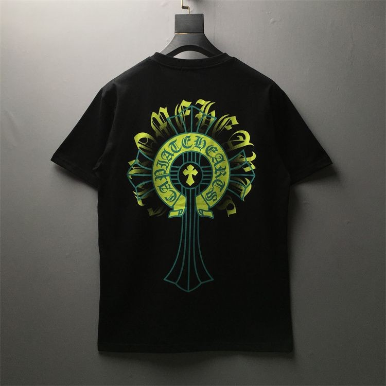 Versatile Fashion Back Letter Cross Print T Men's T-shirt