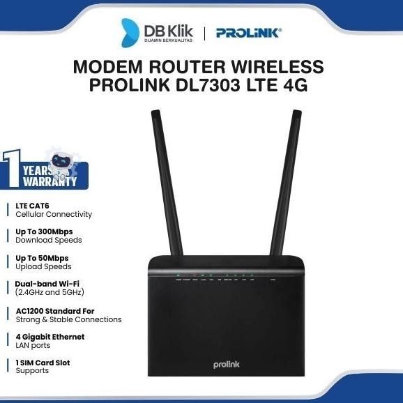 RUMPIN Prolink Modem Router Wireless Dl7303 Lte 4G Dualband