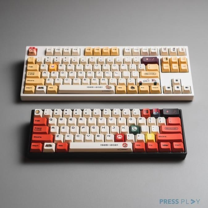 Mario Pbt Dye Sub Keycaps Full Size 108 Keys