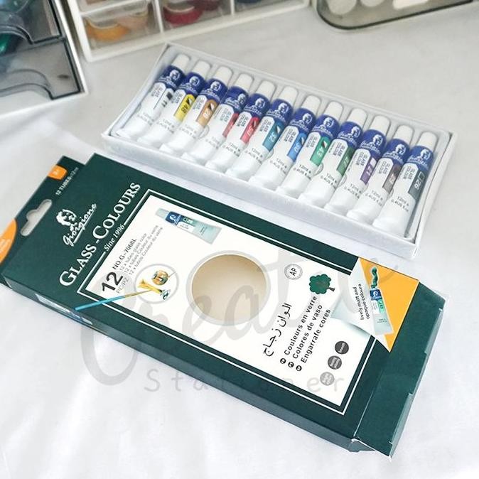 

New Arrival !!! Giorgione Glass Color Paint Cat Kaca Set 12 Warna 12 Ml G-7068L