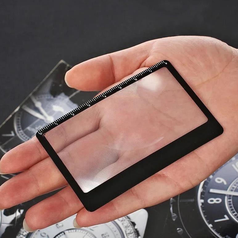 

3 Times Rate Magnifier Starter Portable Card Magnifier Camping Magnifying Glass Card Multi Tools Outdoor Survival Pocket Tools