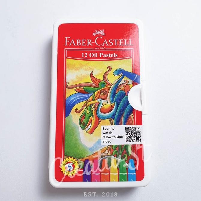 

New Collection !!! Faber Castell Faber-Castell Oil Pastel 12 Warna White Case Crayon