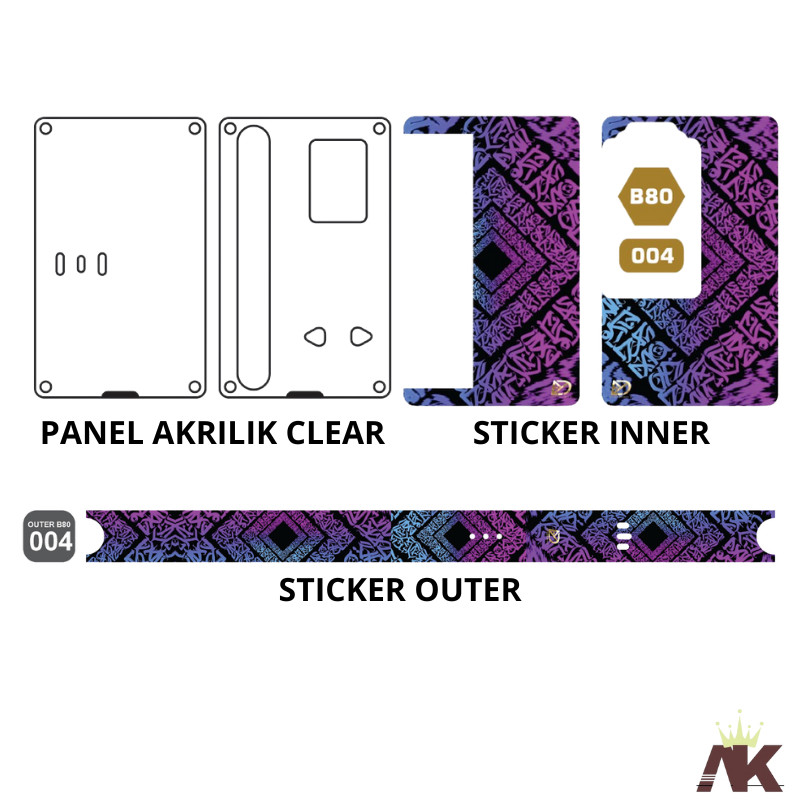 

Terlaris Presisi Cutting Akerilik Untuk Bagian Luar Dalam B80 Pres 4 Casing/Stiker Panel Vynil Bisa Custom Dan COD