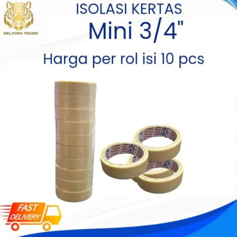 

(1Rol/10Pcs) Isolasi Kertas Mini 3/4
