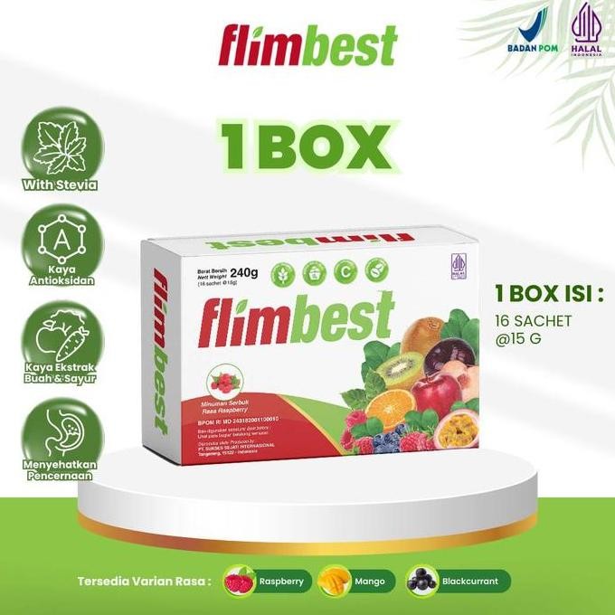 

Promo Flimbest Fiber 1 Box Isi 16 Saset High Fiber | High Nutrition | Antioxidants 100% Sugar Free With Stevia High In Vitamin C Bpom & Halal Certified Approve Flimty Fiber Promo