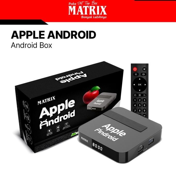 MATRIX APPLE ANDROID TV BOX - ANDROID 10 RAM 2GB WIFI ANDROID TV