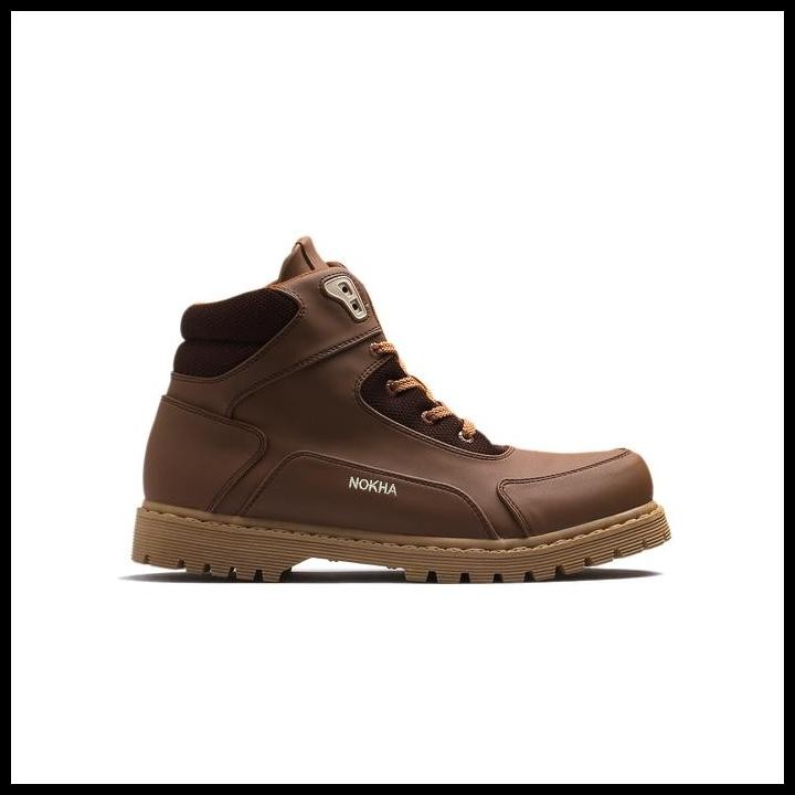 Terlaris Nokha Sepatu Boots Pria Khalee Coffee Coklat Good Quality