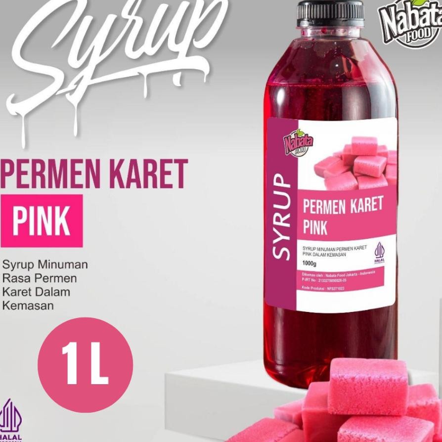 

Irup Nabata Drin 1 Liter Bubble Gum Yrup 1 Ml Nabata Drin