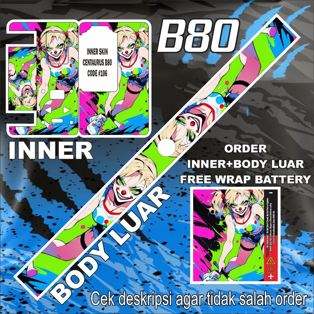 

Terlaris Presisi Stiker B80 106 Casing/Stiker Panel Vynil Bisa Custom Dan COD