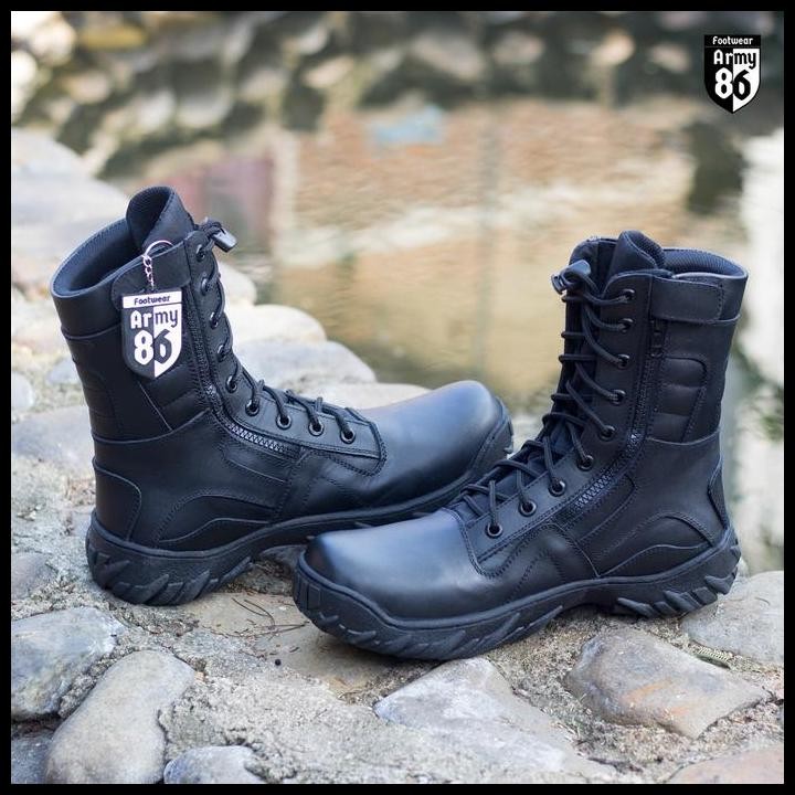 Terlaris Army86 Sepatu Pdl Black Hawk Comando Tni Polri Security Asli Boots Kulit Bisa Di Semir  Sho
