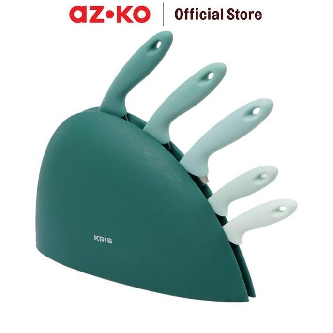 

Terlaris Azko Kris Set 6 Pcs Pisau Dapur Dengan Block Penyimpanan - Hijau Knife Block Set Multifunctional Cooking Knife Alat Pemotong Serbaguna Piso Tajam Kitchen Tools Peralatan Masak
