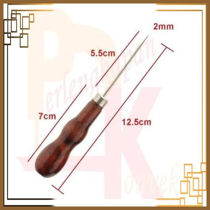 

[PGK] STITCHING REPAIR AWL ALAT TUSUK PEMBOLONG PUNCHING TUSUKAN 2MM KAYU