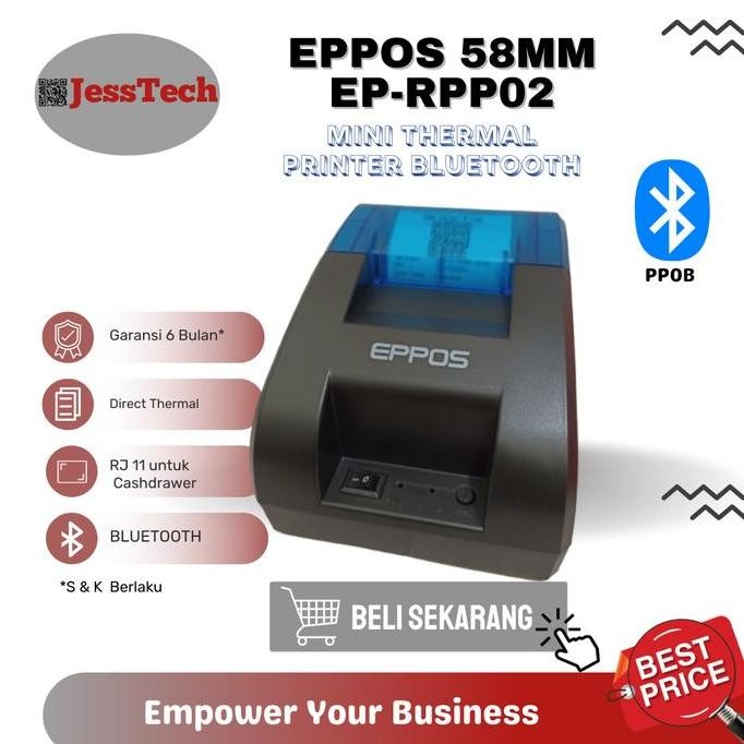 MOKA POS PRINTER BLUETOOTH / PPOB POS THERMAL 58MM EPPOS RPP02 KASIR