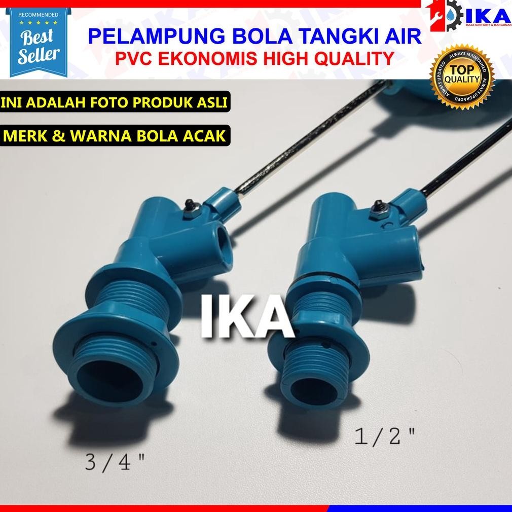 HJK PELAMPUNG AIR OTOMATIS MURAH  1/2" 3/4" KRAN AIR OTOMATIS PELAMPUNG BOLA PVC MIRIP SUNMATIC TERM