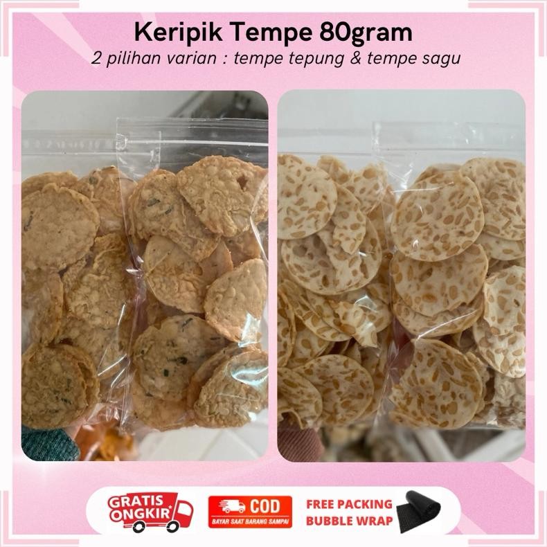 

Kenyamanan Keripik Tempe 80Gram | Keripik Tempe Sagu | Keripik Tempe Tepung