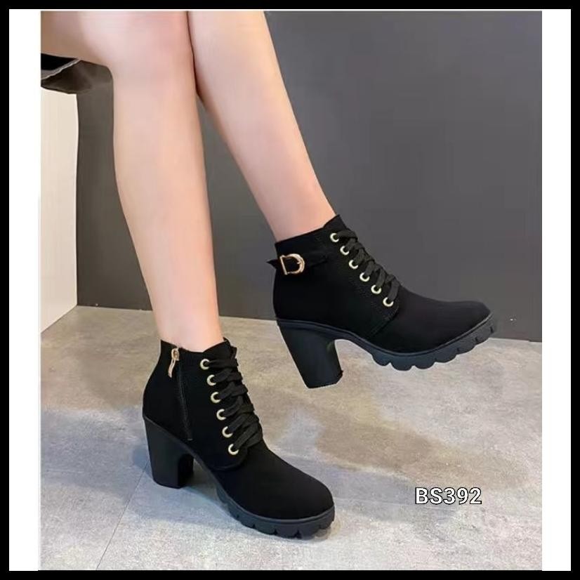 AMIINA BOOTS HIGH HEELS PLATFORM STYLE KOREA BS392