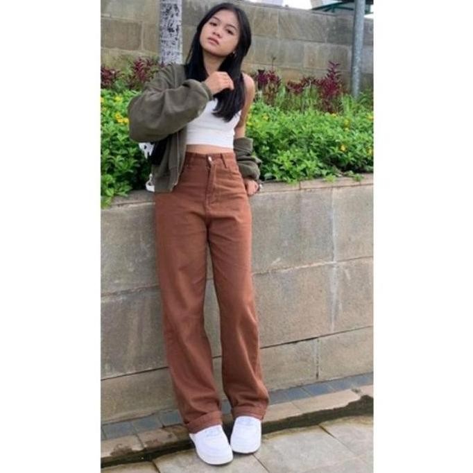 Promo / Terlaris KULOT HIGTWAIST WANITA/KULOT JEANS WANITA CREAM/MOZZA KULOT JEANS Terbaik