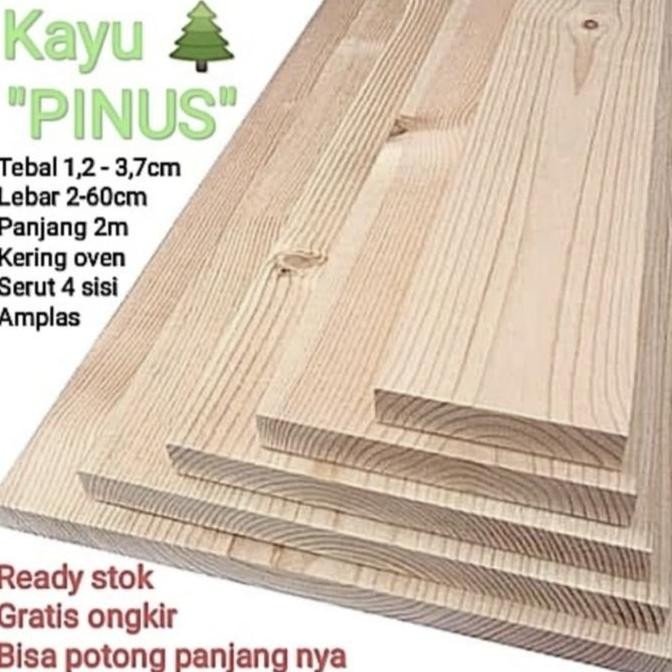 Papan kayu Pinus Perhutani serut 4 sisi bukan Jati Belanda bekas peti Diskon