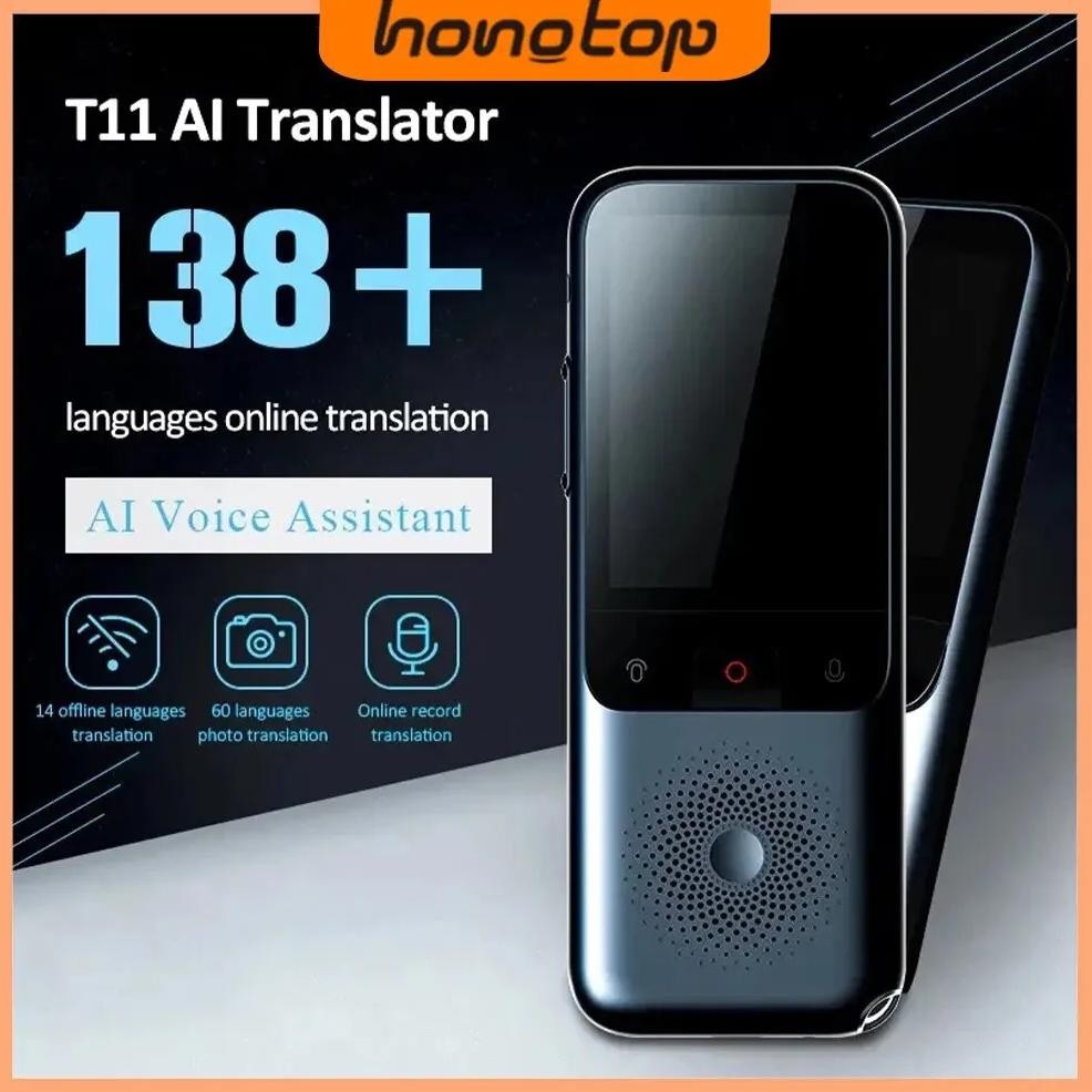 

HONGTOP Translation Camera Device T11 Real-Time Smart Voice Photo Translator 1500mA 138 Languages Portable Text Voice Translator