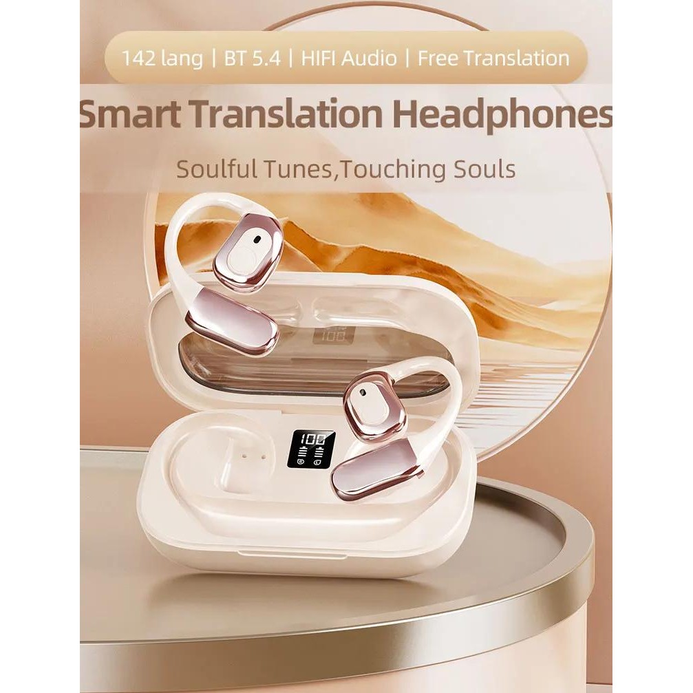 

Earbuds Intelligent Translator Device Online 142 Languages Real Time AI Smart Voice Chatgpt Translation offline For Travel Korea
