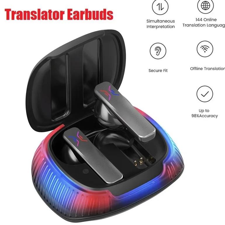 

B18 Wireless Translator Bluetooth Noise Canceling Headphones 114 Languages Real-Time Travel Translator multifunctional earphone